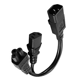IEC320-C14 TO C13+C5 Y-shaped Splitter Power Cord 1-to-2 Cable 3-pin Server