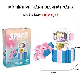 Đồ chơi lắp ráp mô hình phi hành gia phát sáng - xếp hình nhà du hành vũ trụ có đèn led phát sáng 3 chế độ