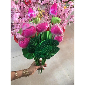 Mua 1 cành bông sen giả 5 bông