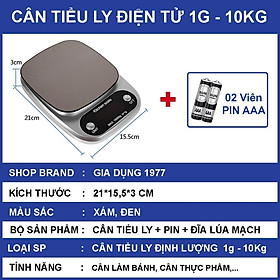 Mua Cân tiểu ly điện tử nhà bếp cao cấp định lượng 1g - 10kg  Cân tiểu li mini làm bánh độ chính xác cao kèm pin