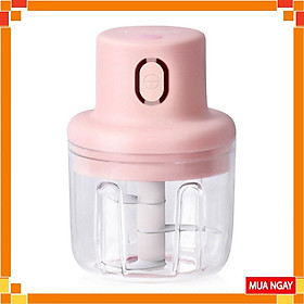 Mua Máy Xay Thịt Mini Hồng Tích Điện Siêu Tiện Lợi