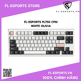 Bàn phím FL-Esports FL750 CPM White Olivia - Hàng chính hãng