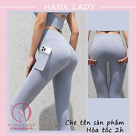 Quần tập gym nữ, đồ tập yoga aerobic dài chất liệu poly cao cấp có túi QG01