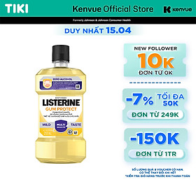 Nước Súc Miệng Giúp Nướu Chắc Khỏe Listerine Gum Protect Zero Alcohol - Dung Tich 250ml -750ml