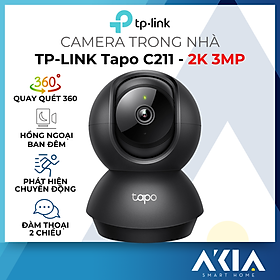 Camera IP dùng trong nhà Tapo C211 - Quay quét 360, Độ phân giải 2K 3MP