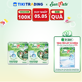 Combo 2 Tã Quần Người Lớn Sunmate Mềm Mại L8 (8 Miếng)