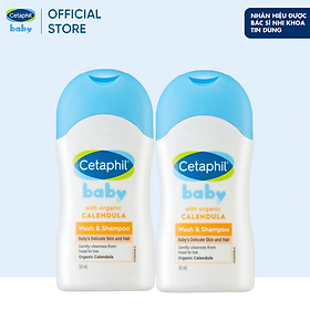 [GIFT] Combo 2 Sữa tắm gội dịu nhẹ cho bé Cetaphil Baby Wash & Shampoo with Organic Calendula 50ml