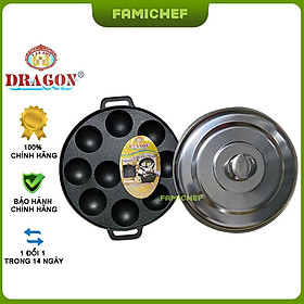 Mua Khuôn bánh khọt chống dính 10 lỗ nắp Inox Dragon D020