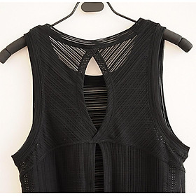 Áo tank top mặc ngoài lưới buộc dây phía sau