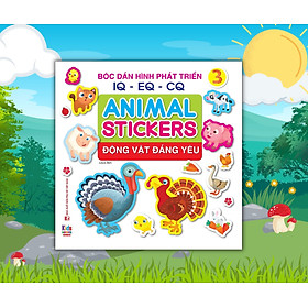 Sách - Bóc dán hình Động vật đáng yêu - Animal Stickers Tập 3 (VT)