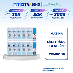 Combo 10 Mặt Nạ Dermal Tinh Chất Collagen Với Chiết Xuất Làm Trắng Tự Nhiên