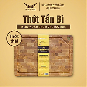 Mua Thớt gỗ tần bì cao cấp chính hãng tiêu chuẩn quốc tế vibasic 35x25x2.7cm cắt thái đa năng  có móc treo