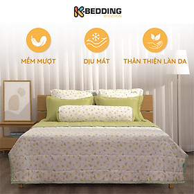 Ga chần bông K-Bedding by Everon chất vải Cool Flex (thun lạnh) mềm mát bộ 4 món, không bao gồm chăn KCSP (401&402)