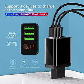 Mua BỘ SẠC NHANH POWER 3.0 15W MÀN LED 3.1A DÙNG CHO TẤT CẢ ĐIỆN THOẠI MÁY TÍNH BẢNG