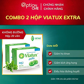 KẸO NGẬM HO THẢO MỘC VIATUX EXTRA KHÔNG ĐƯỜNG - Vietnat hộp 20 viên