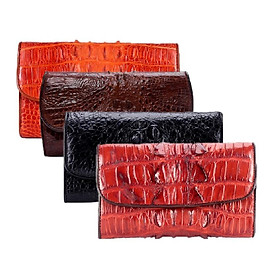 Bóp nữ da Huy Hoàng 3 gấp gai màu vàng, đen, nâu đỏ, nâu đất HT3201-02-03-07