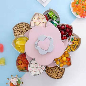 Mua Khay Mứt Tết 2 Tầng Xoay 10 Ngăn  Khay Mứt Bánh Kẹo Tết Hình cánh Hoa Đẹp Mắt Sang Trọng