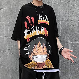 Áo Thun unisex tay lỡ Form Rộng In Hình One Piece Luffy anime manga Thời Trang Streetwear cực HOT
