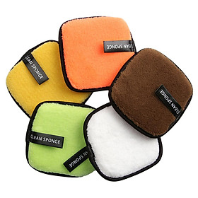 Set Of 5pcs Professional Makeup Removal Square Puffs, Face Makeup Removing Cleaning Puffs Pads