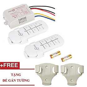 Bộ công tắc điều khiển từ xa bằng sóng rf 4 kênh 1000W bật tắt điện từ xa - Loại 4 cổng