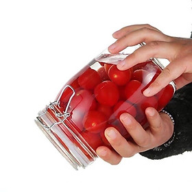 Mua Hũ thuỷ tinh quai cài kim loại 1500ml ngâm trái cây