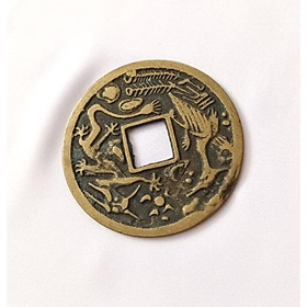 Mua Đồng tiền xu long phụng xum vầy cổ  xu 12 con giáp  xu bát quái xu càn long