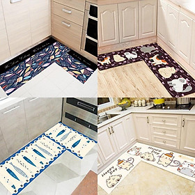 Mua BỘ 2 TẤM THẢM TRẢI SÀN NHÀ BẾP IN HÌNH 3D - CHẤT LIỆU COTTON CHỐNG TRƠN TRƯỢT( An Thư Đồ Gia Dụng )