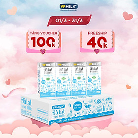 Sữa tươi UHT Đà Lạt True Milk không đường 180ml (Thùng 48 hộp)