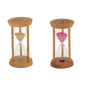 colorful sand glass sandglass hourglass clock timer   yellow + pink 2-set
