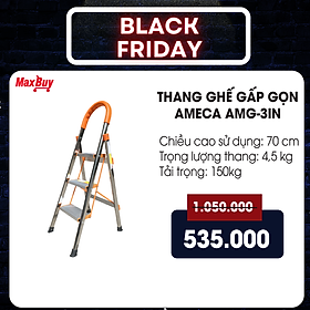 Thang Ghế Chữ A Gấp Gọn 3 bậc Ameca - Thang gia đình, thang thắp hương