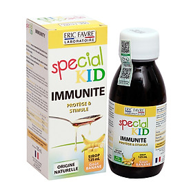 SPECIAL KID IMMUNITE - Siro Tăng cường sức đề kháng - Hỗ trợ giảm nguy cơ mắc bệnh do nhiễm khuẩn - Chiết xuất từ ong: Mật ong, Phấn hoa, Sữa ong chúa, Keo ong - Nhập khẩu Pháp - (125ml)