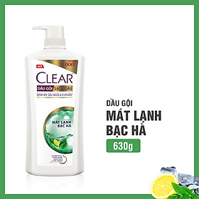 Dầu Gội Clear Mát Lạnh Bạc Hà (630g)