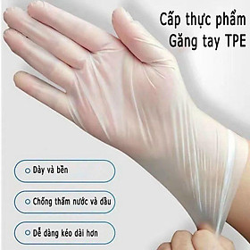 Mua Găng tay nấu ăn - găng tay làm bếp siêu dai Victoria Bay chất liệu TPE không mùi chống nhăn hộp 100 chiếc