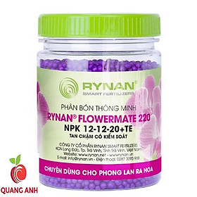 Phân tan chậm thông minh Rynan Flowermate 220 NPK 12-12-20 TE hũ 150g