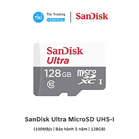 Thẻ Nhớ Micro SDXC SanDisk UHS-1 128GB Class 10 100MB/s - Hàng Chính Hãng
