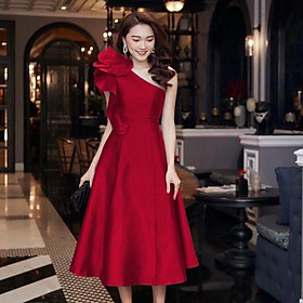 Đầm xoè Kết hoa vai SANG TRỌNG QUÝ PHÁI -MS77Y -Size M/L đến 58kgMM MM