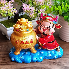(05 mẫu) Tượng chibi Thần Tài 10cm bằng sứ đặc ruột cao cấp