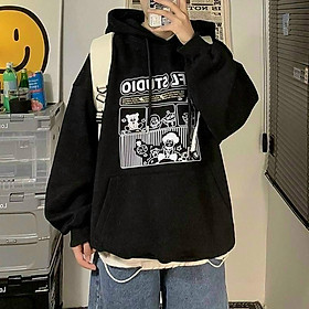 Áo Khoác Hoodie Gấu UNFL STUDIO Form Rộng Unisex - Kiểu Khoác Nỉ Chống Nắng - Thu Đông - SHOP ÁO HOODIE