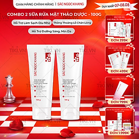 Combo 2 tuýp Sữa rửa mặt Sắc Ngọc Khang 100g giúp làm sạch bã nhờn, bụi bẩn cho da