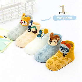 Tất cho bé gái và bé trai 0-3 tuổi thoáng khí Baby-S, Set 5 tất lưới cho bé hình thú ngộ nghĩnh nhiều màu sắc xinh xắn – ST022