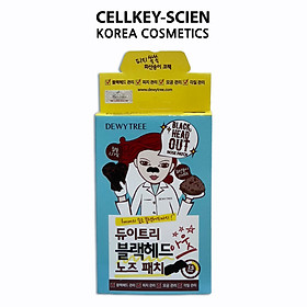 Hộp 10 Miếng Dán Lột Mụn Đầu Đen Vùng Mũi Cằm Trán Từ Tro Núi Lửa Đảo JeJu Dewytree Black Head Out Nose Patch