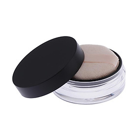 Empty Powder Puff Case Holder Loose Powder Container Face Powder Blusher Box Makeup Cosmetic Jars & Soft Sponge Puff