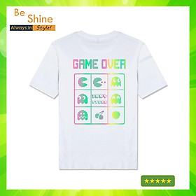 Hình ảnh Áo Thun Unisex Hình Game Over Phản Quang 7 Màu Form Rộng Thời Trang Nam Nữ Phong Cách Hàn Quốc