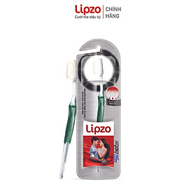 Combo 3 Bàn Chải Đánh Răng LIPZO Pro For Man Công Nghệ Lông Nở Kết Hợp Chỉ Tơ Nha Khoa Dành Cho Nam Giới Mem Răng Yếu