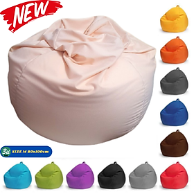 Mua Ghế Lười Hạt Xốp 3ii Home Hình Trái Lê Cao Cấp Màu Cam Nhạt Size M 80x100cm Chất Liệu Vải Tricot Thoáng Mát Kháng Khuẩn Chống Bám Bụi Hạt Xốp 2mm Được Khử Mùi Không Độn Tạp Chất