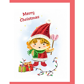 Thiệp Nghệ Thuật Giấy Xoắn - Cô Bé Mùa Đông - The Winter Girl - Christmas - Việt Net - 6.5x8.5