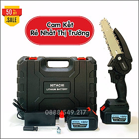 Mua Máy Cưa Xích Pin Câm Tay Siêu Khỏe 199V - Máy Cưa Pin Chuẩn Lõi Đồng 10 cell Pin Cựa Bền Cao Cấp