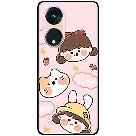 Ốp lưng dành cho Oppo Reno 8T 4G - Reno 8T 5G - Reno 10 5G - Reno 10 Pro 5G - Cô Gái Và Chú Cún Hồng - Hàng Chính Hãng