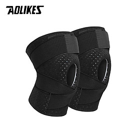 Bộ 2 đai bảo vệ trợ lực khớp gối AOLIKES A-7908 Sport Knee Pads