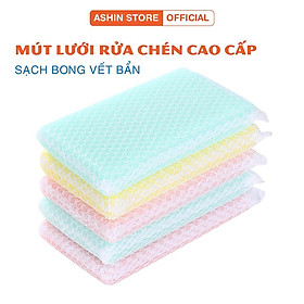 Bộ 3 Mút Lưới Rửa Chén Bát Đũa Kháng Khuẩn An Toàn Sức Khỏe